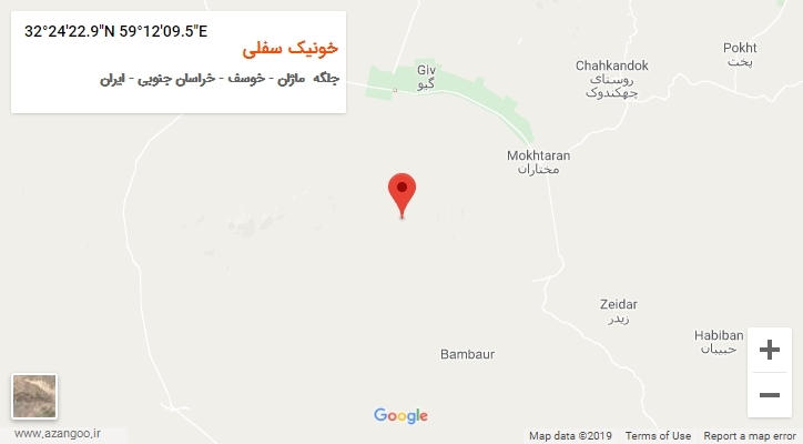 روستای خونیک سفلی بر روی نقشه