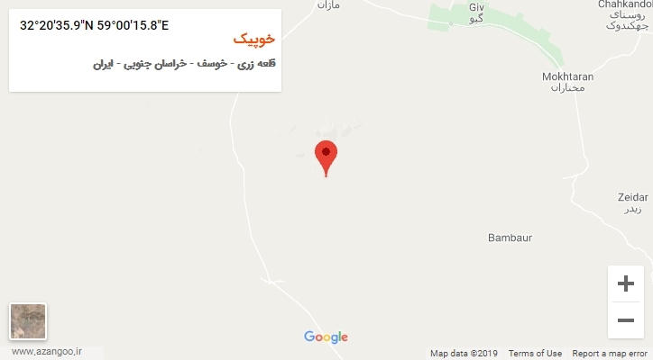 روستای خوپیک بر روی نقشه