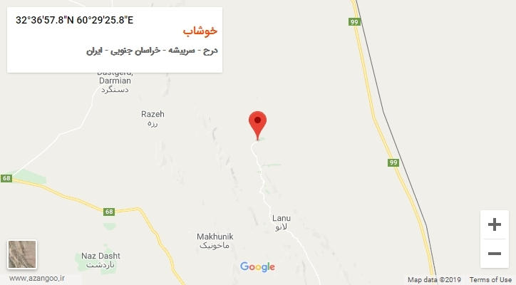روستای خوشاب بر روی نقشه