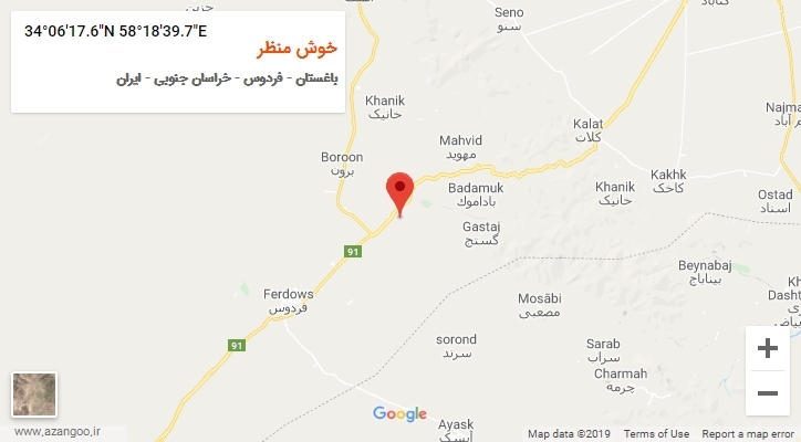 روستای خوش منظر بر روی نقشه