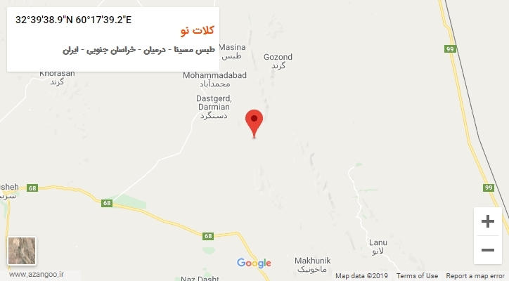 روستای کلات نو بر روی نقشه