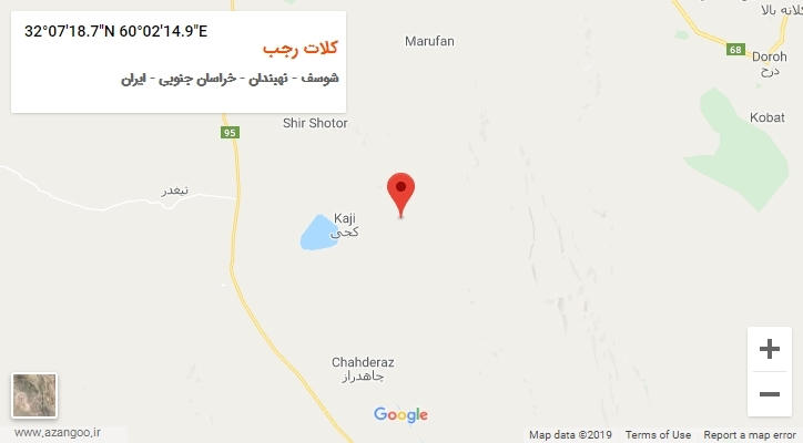 روستای کلات رجب بر روی نقشه