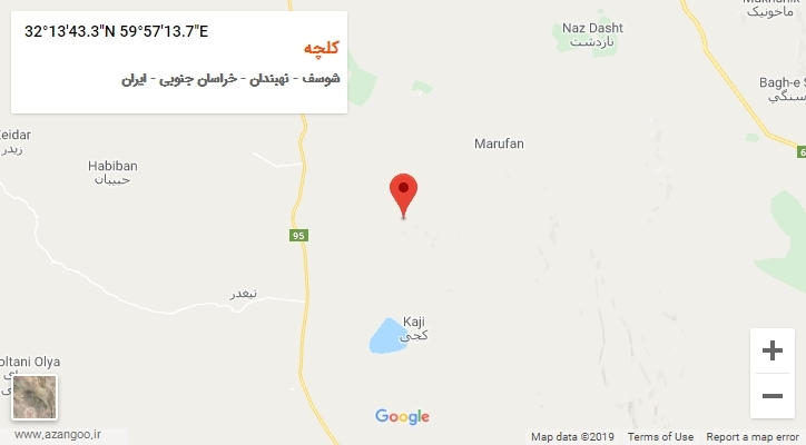 روستای کلچه بر روی نقشه