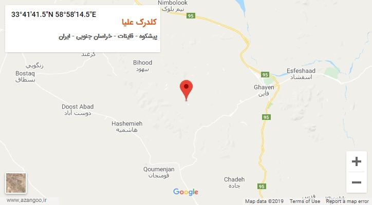روستای کلدرک علیا بر روی نقشه