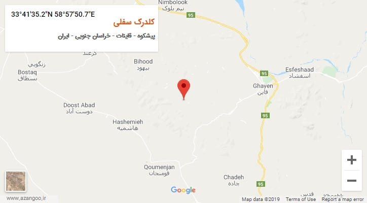 روستای کلدرک سفلی بر روی نقشه