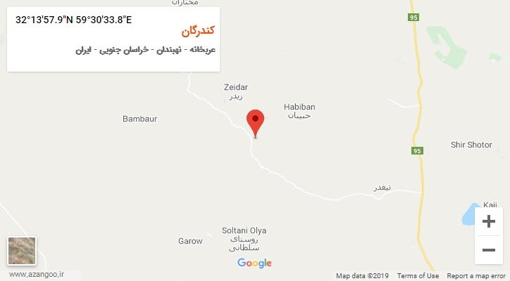 روستای کندرگان بر روی نقشه