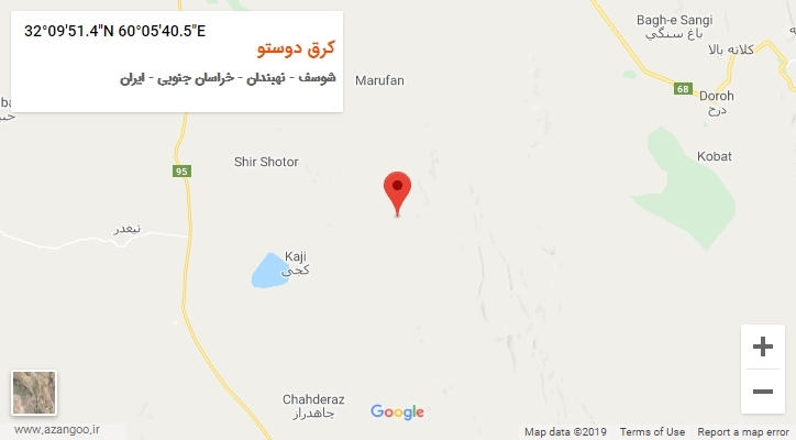 روستای کرق دوستو بر روی نقشه