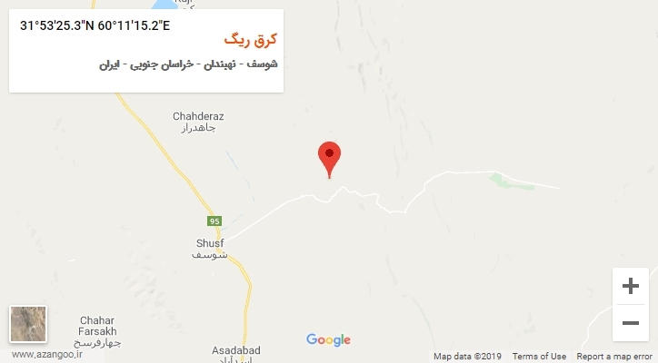 روستای کرق ریگ بر روی نقشه