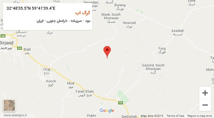 روستای کرک اب بر روی نقشه