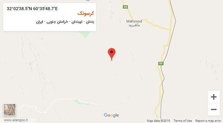 روستای کرسونک بر روی نقشه