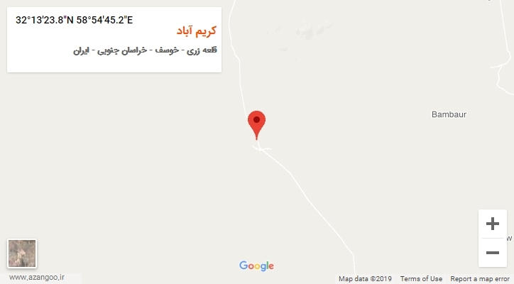 روستای کریم آباد بر روی نقشه