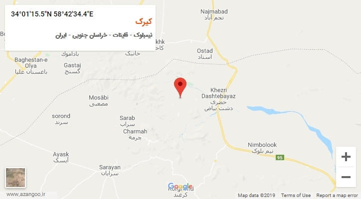 روستای کیرک بر روی نقشه