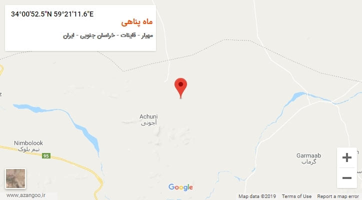 روستای ماه پناهی بر روی نقشه