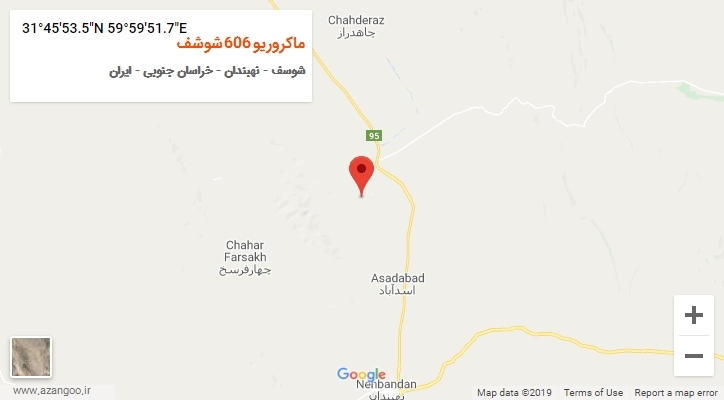 روستای ماکروریو606شوشف بر روی نقشه