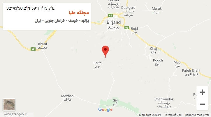 روستای مچلگه علیا بر روی نقشه