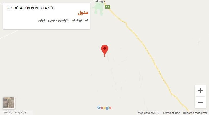 روستای مدول بر روی نقشه