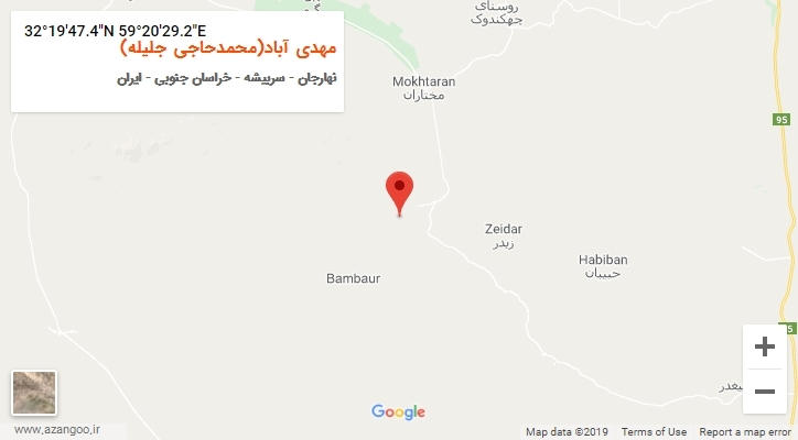 روستای مهدی آباد(محمدحاجی جلیله) بر روی نقشه