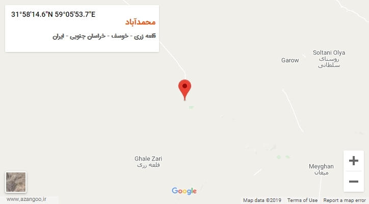 روستای محمدآباد بر روی نقشه