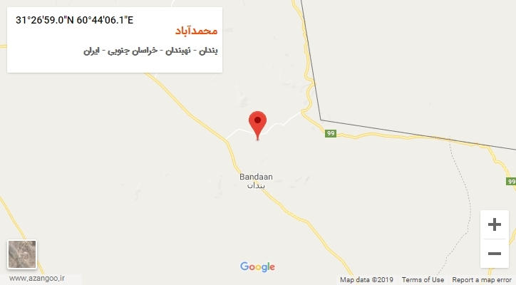 روستای محمدآباد بر روی نقشه