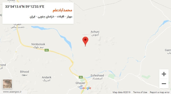 روستای محمدآبادعلم بر روی نقشه