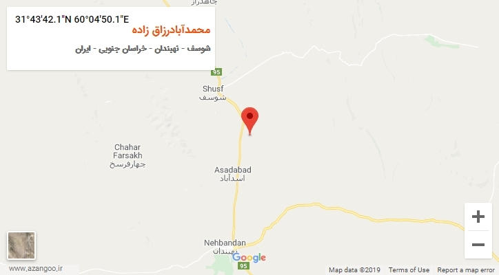روستای محمدآبادرزاق زاده بر روی نقشه