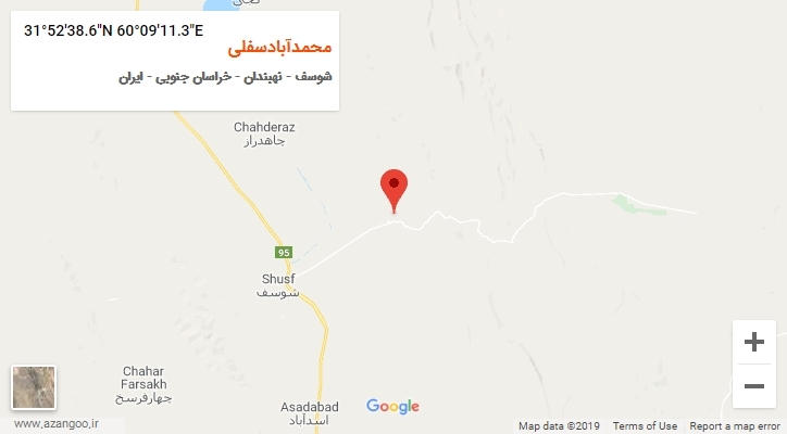 روستای محمدآبادسفلی بر روی نقشه