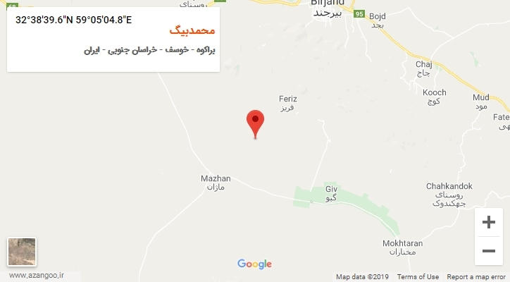 روستای محمدبیگ بر روی نقشه