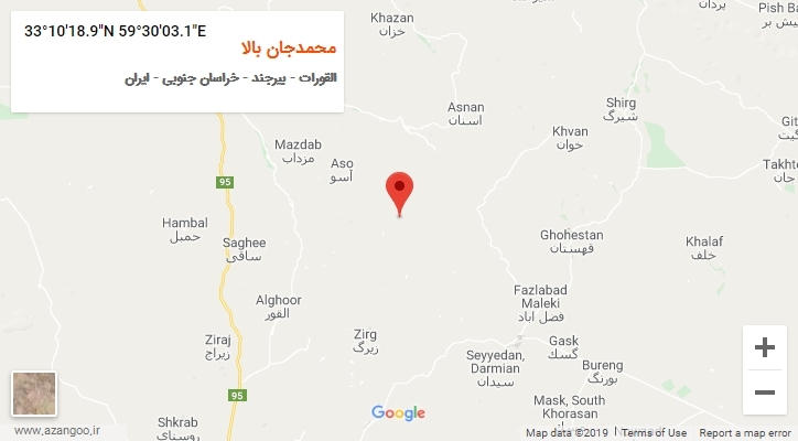 روستای محمدجان بالا بر روی نقشه