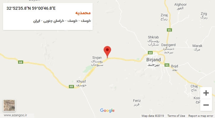 روستای محمدیه بر روی نقشه