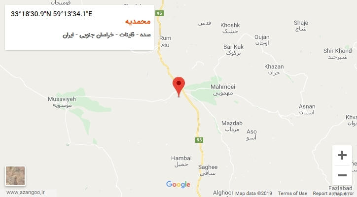 روستای محمدیه بر روی نقشه