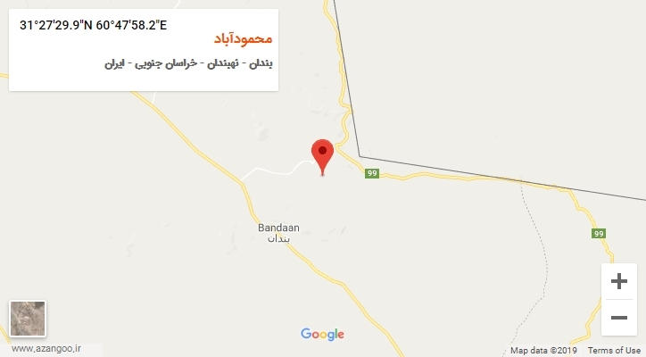 روستای محمودآباد بر روی نقشه