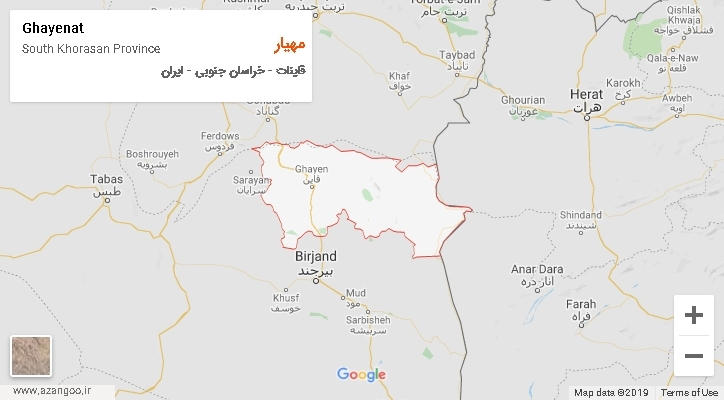 دهستان مهیار بر روی نقشه