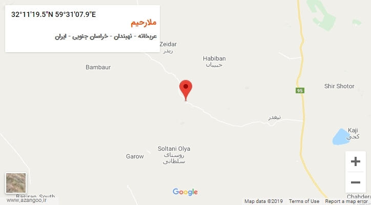 روستای ملارحیم بر روی نقشه