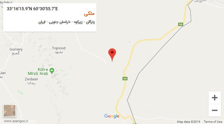روستای ملکی بر روی نقشه