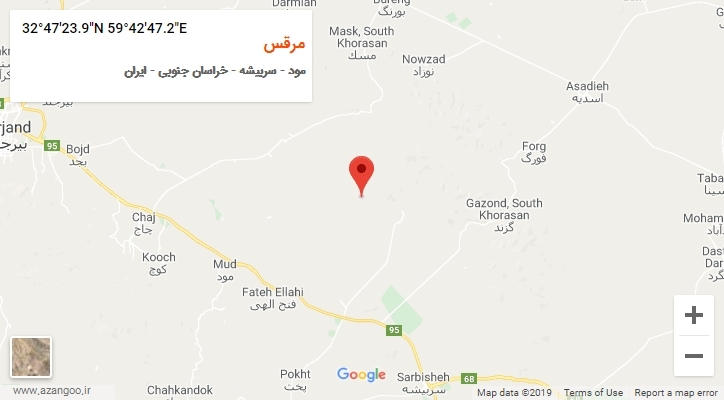 روستای مرقس بر روی نقشه