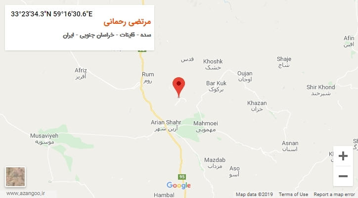 روستای مرتضی رحمانی بر روی نقشه