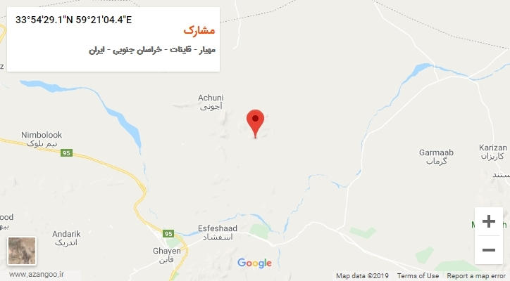 روستای مشارک بر روی نقشه