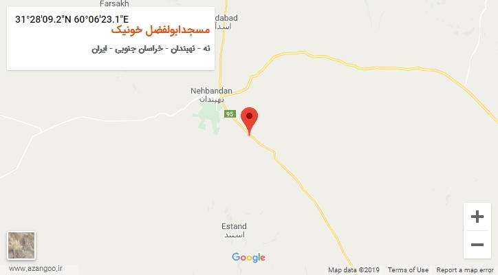 روستای مسجدابولفضل خونیک بر روی نقشه