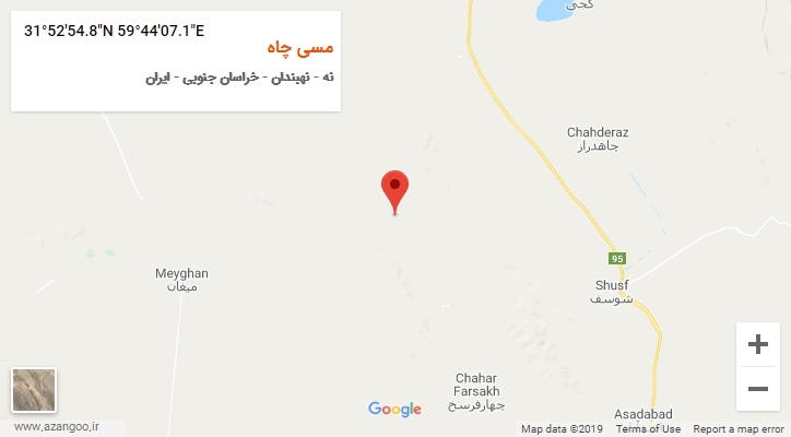 روستای مسی چاه بر روی نقشه