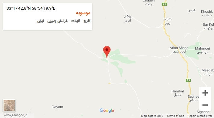 روستای موسویه بر روی نقشه