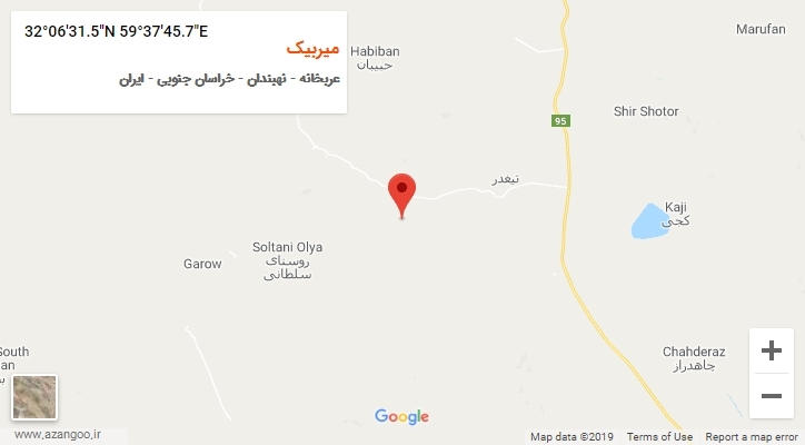 روستای میربیک بر روی نقشه
