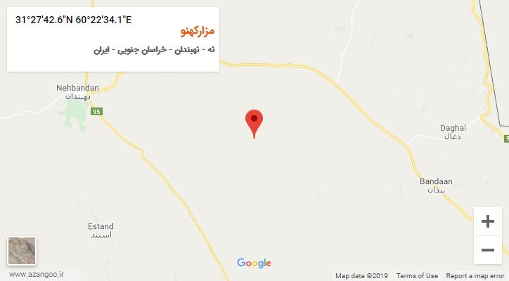 روستای مزارکهنو بر روی نقشه