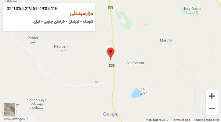 روستای مزارسیدعلی بر روی نقشه