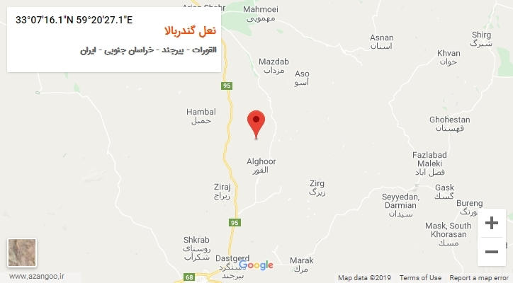 روستای نعل گندربالا بر روی نقشه