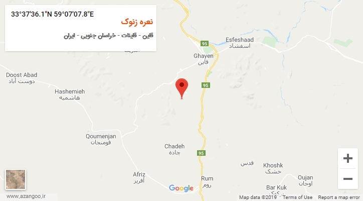 روستای نعره زنوک بر روی نقشه