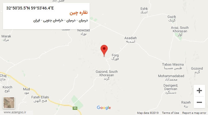 روستای نقاره چین بر روی نقشه