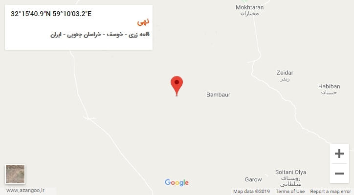 روستای نهی بر روی نقشه