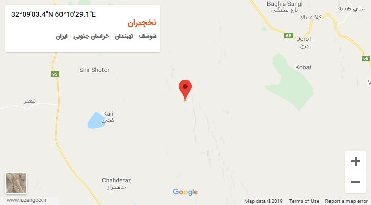 روستای نخجیران بر روی نقشه