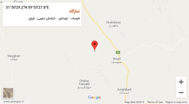 روستای نمازگاه بر روی نقشه