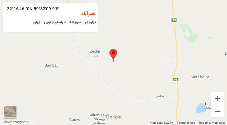 روستای نصرآباد بر روی نقشه